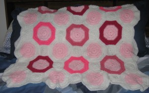 Pink and White afghan
